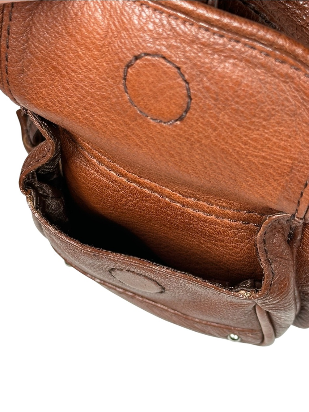 2006 Banana Republic Brown Leather Shoulder Bag Braided Strap Boho - Picture 9 of 15